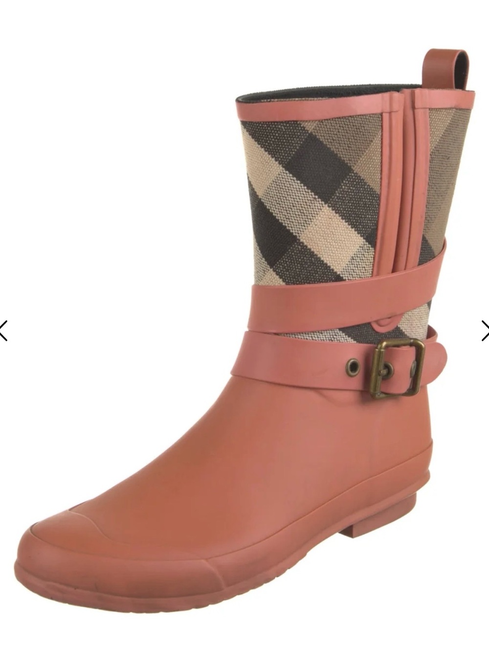 Burberry Nova Check Rain Boots Pink Women